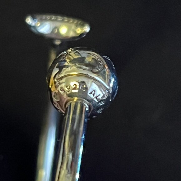 Sterling Silver Pandora Moments Moon & Stars Open Bangle Bracelet – Size Medium - Picture 12 of 13